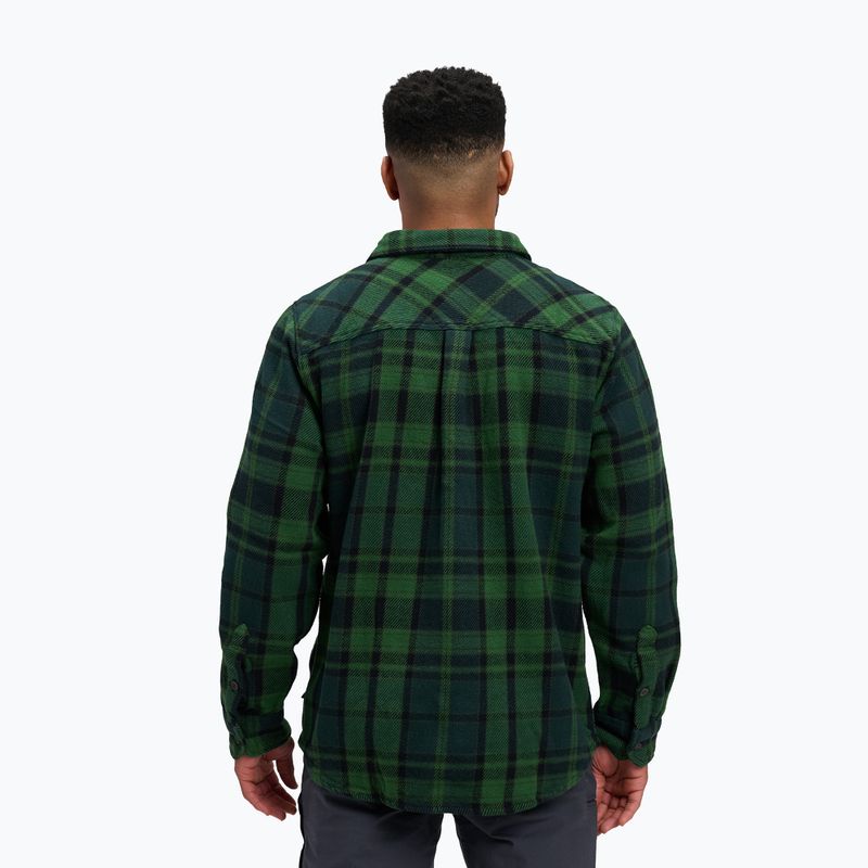 Сорочка трекінгова чоловіча Black Diamond Project Heavy Flannel palm green/anthracite plaid 2