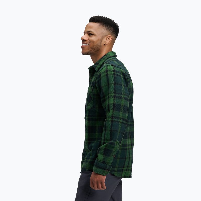 Сорочка трекінгова чоловіча Black Diamond Project Heavy Flannel palm green/anthracite plaid 3