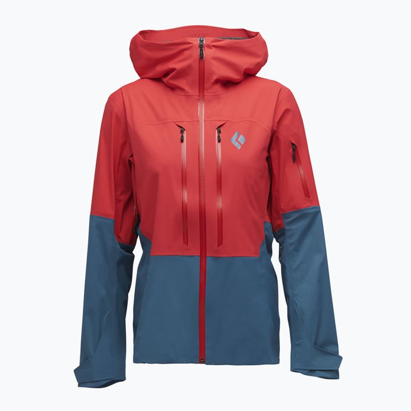 Куртка скітурінг жіноча Black Diamond Recon Lt coral red/creek blue 8