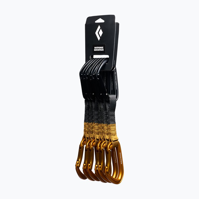 Набір карабінів для скелелазіння Black Diamond Hotforge Quickpack Set 6 pcs 12 cm amber