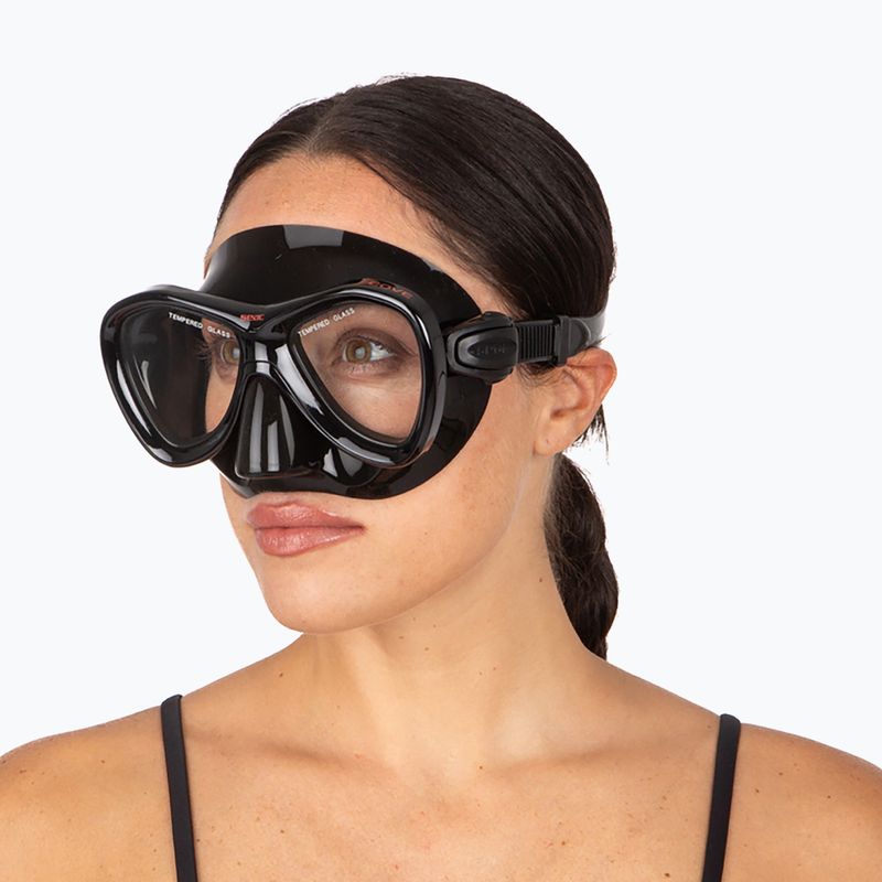 Маска для підводного плавання SEAC Cove black/red 7