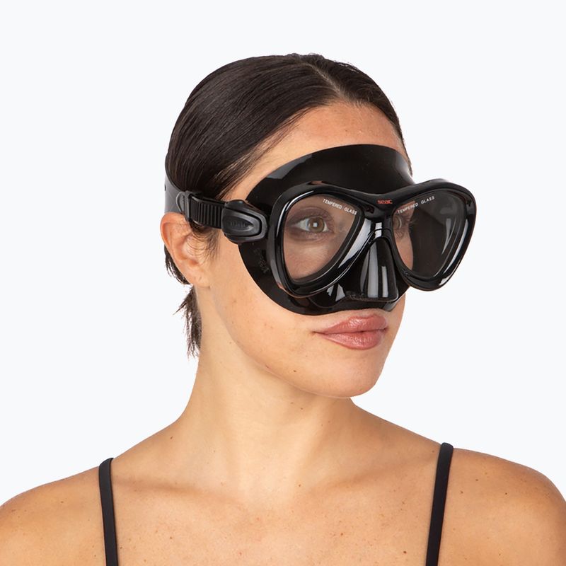 Маска для підводного плавання SEAC Cove black/red 8