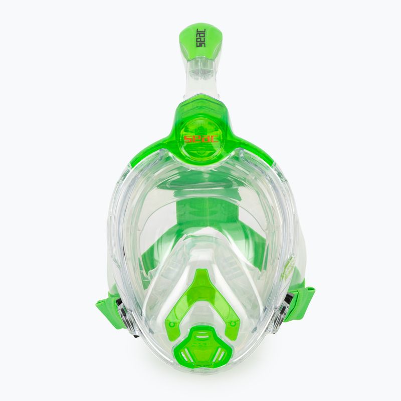 Дитяча повнолицева маска для снорклінгу SEAC Libera lime transparent/lime 2
