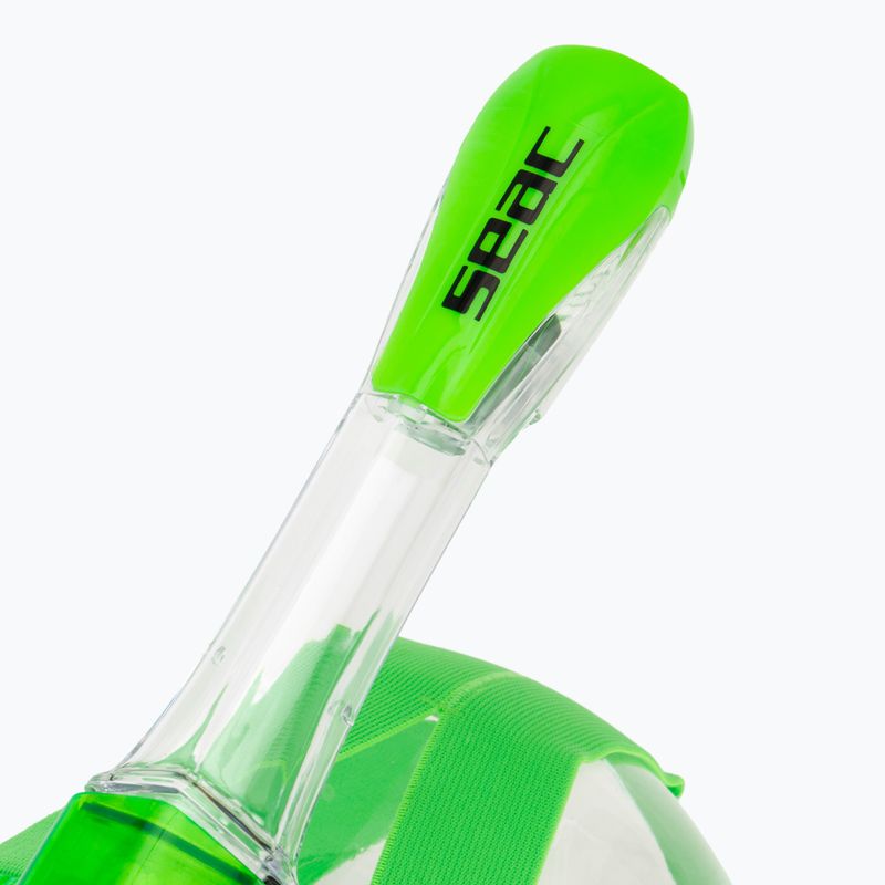 Дитяча повнолицева маска для снорклінгу SEAC Libera lime transparent/lime 5