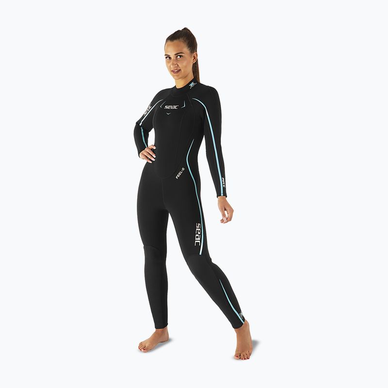 Гідрокостюм для дайвінгу жіночий SEAC Feel-S 3 mm black/light blue 3