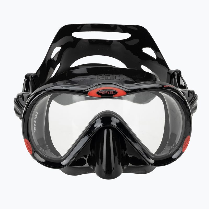 Маска для снорклінгу Seac Boss black/red 2