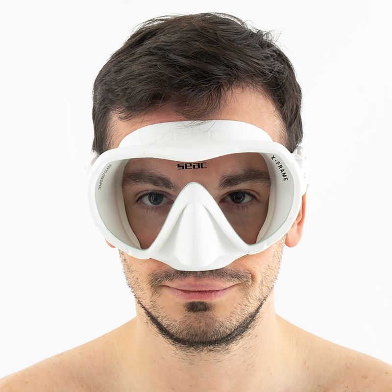 Маска для підводного плавання SEAC X-Frame white 8
