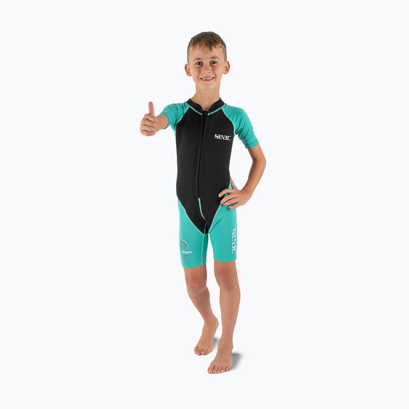 Гідрокостюм дитячий SEAC Dolphin Shorty 1,5 mm black/tiffany 3