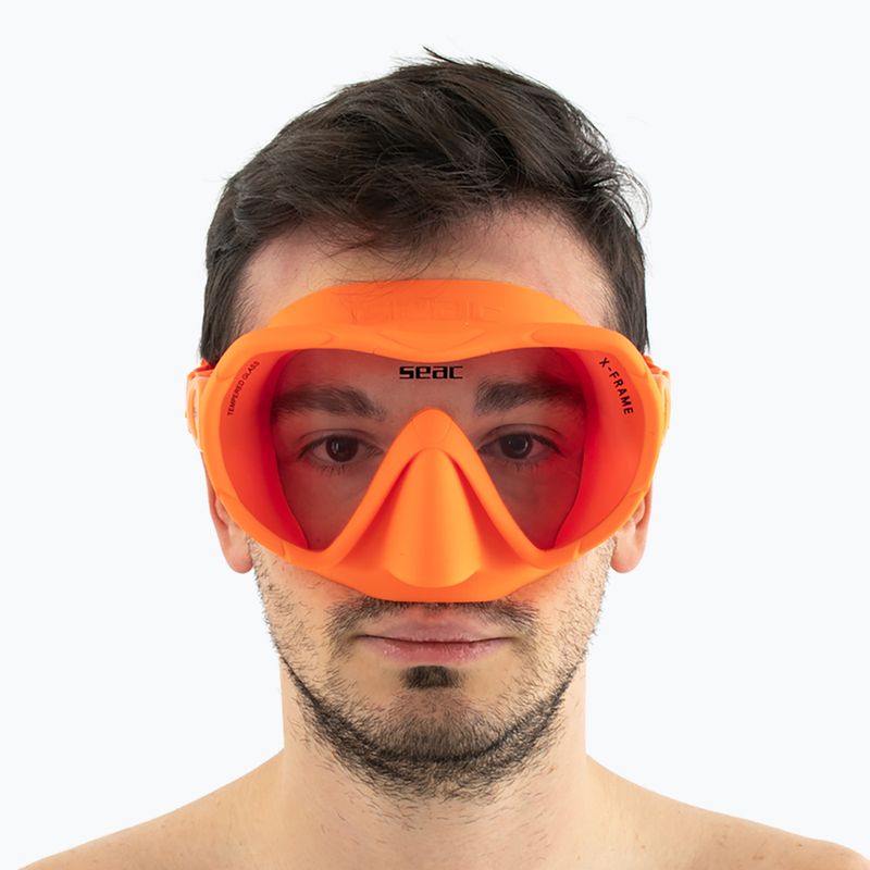 Маска для підводного плавання SEAC X-Frame orange 13