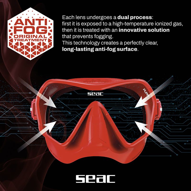 Маска для підводного плавання SEAC Pura Antifog red 7