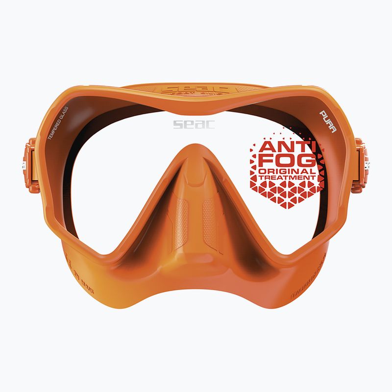 Маска для підводного плавання SEAC Pura Antifog orange 4