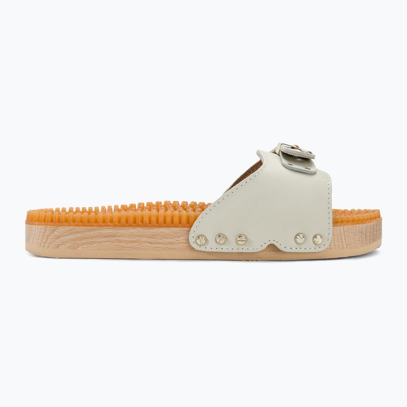 Жіночі шльопанці Scholl Pescura Flat Massage Lea off white 2