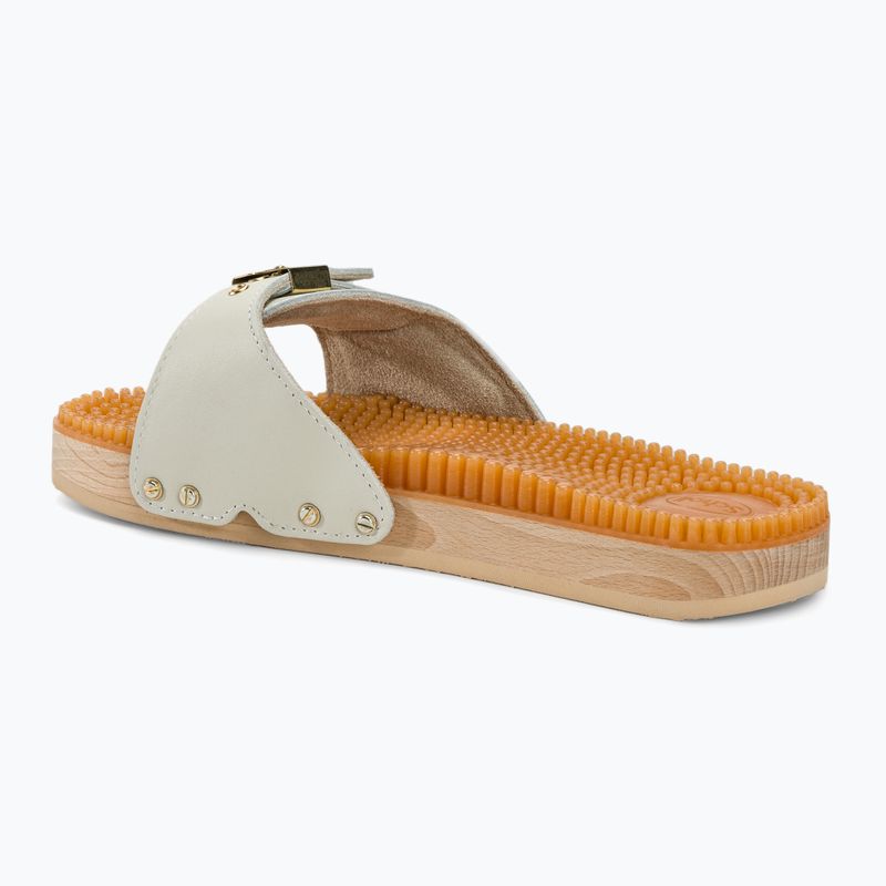 Жіночі шльопанці Scholl Pescura Flat Massage Lea off white 3