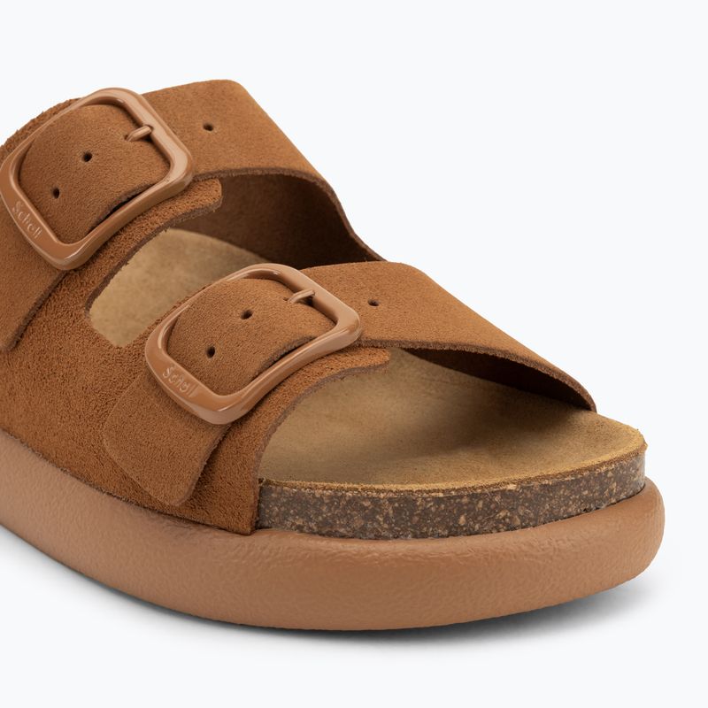 Шльопанці жіночі Scholl Noelle Chunky Suede cognac 7