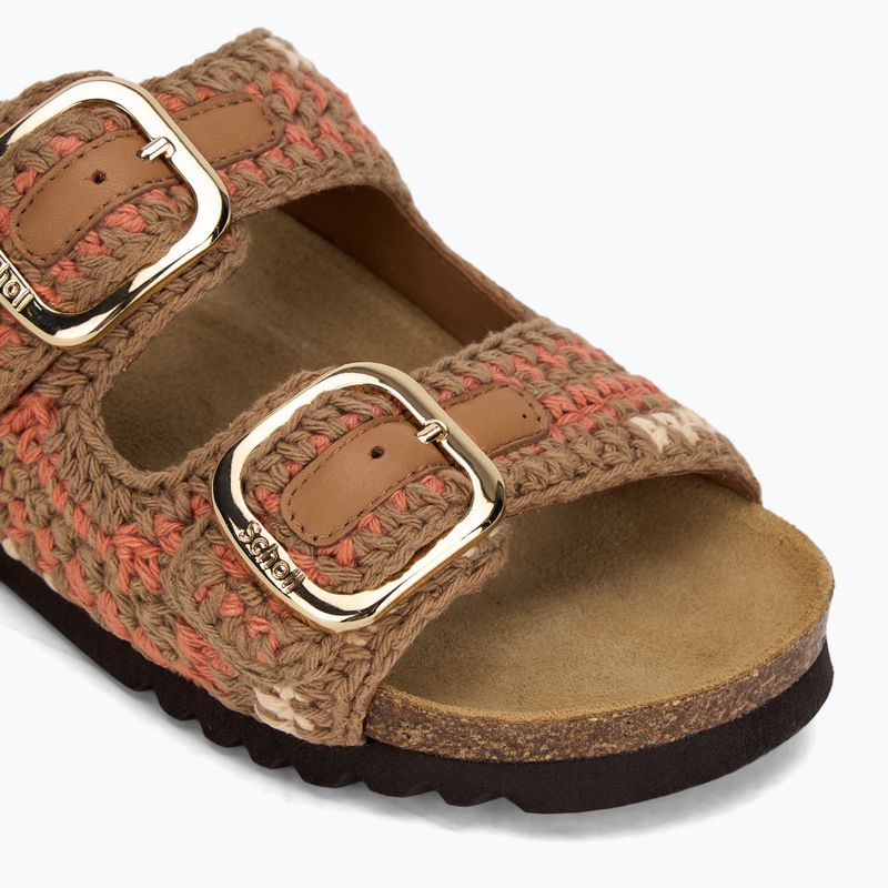 Шльопанці жіночі Scholl Noelle Crochet bude/light brown/cognac 7