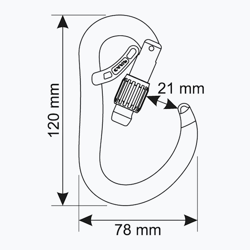 Скелелазний карабін CAMP Atom Belay Lock gun metal 5