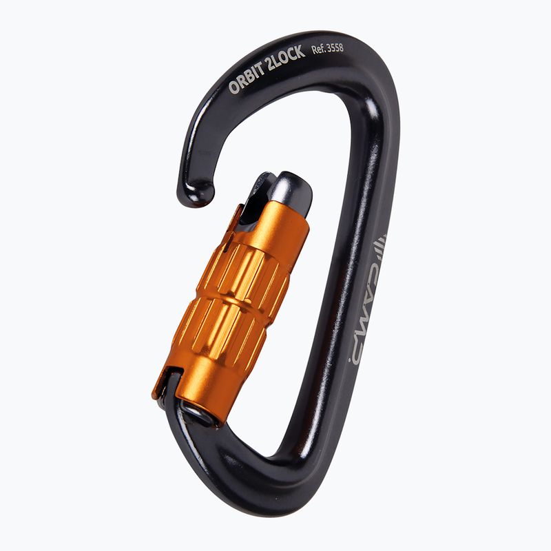 Карабін для скелелазіння CAMP Orbit 2Lock gun metal/orange 2