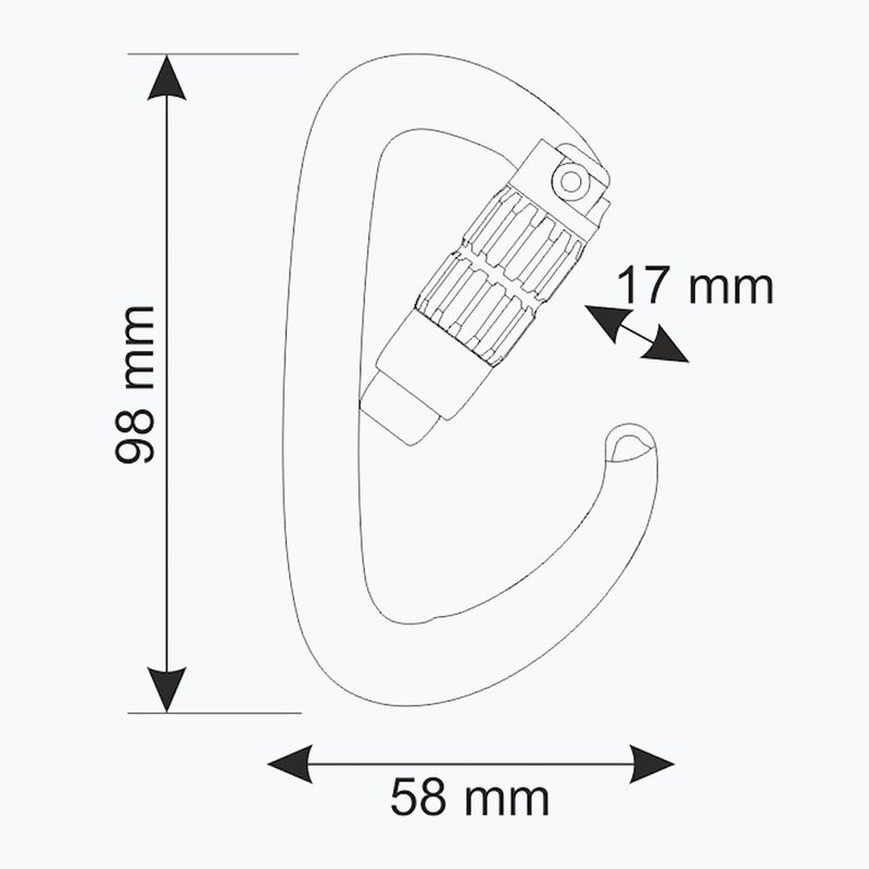 Карабін CAMP Orbit 2Lock gun metal/orange 4