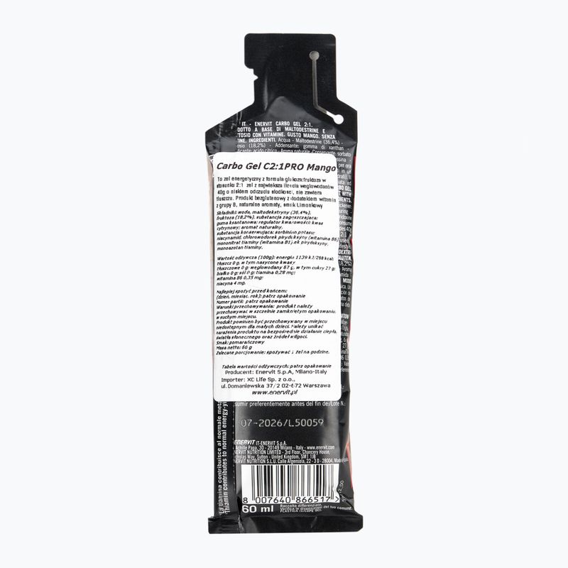 Гель енергетичний Enervit C2:1 Carbo Gel 60 мл mango 2