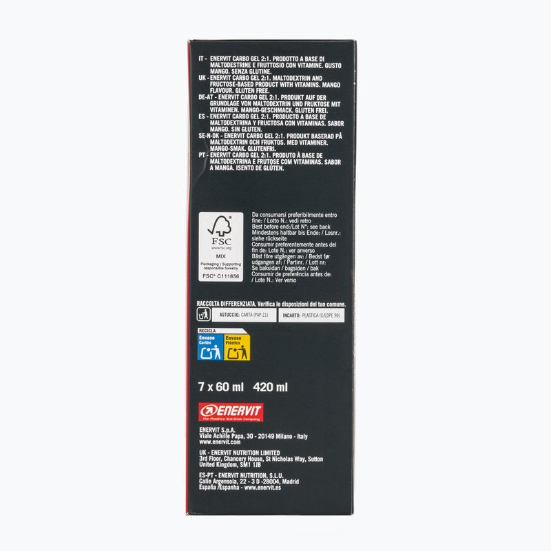 Набір енергетичних гелів Enervit Carbo Gel C2:1Pro 7 pcs x 60 ml mango 4