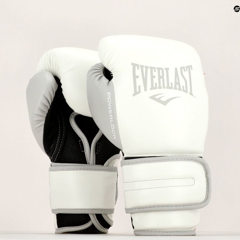 Рукавиці воксерські чоловічі EVERLAST Powerlock Pu білі EV2200 7
