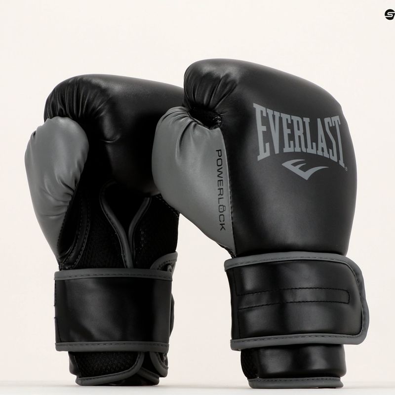 Рукавиці воксерські чоловічі EVERLAST Powerlock Pu чорні EV2200 7