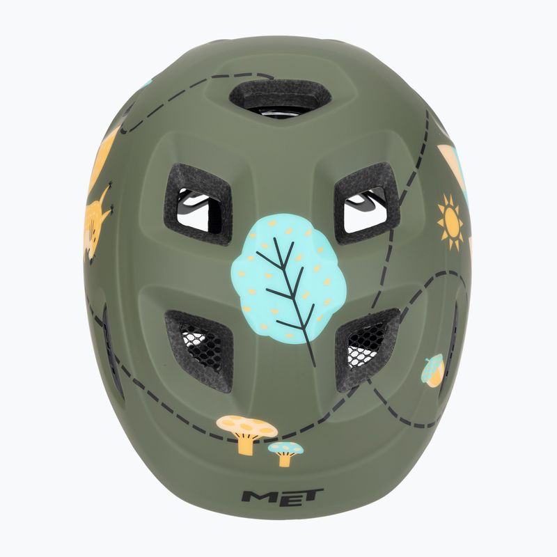 Шолом велосипедний дитячий MET Hooray green forest glossy 6