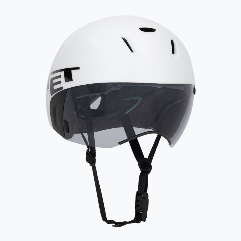 Шолом велосипедний MET Codatronica white/silver matt glossy