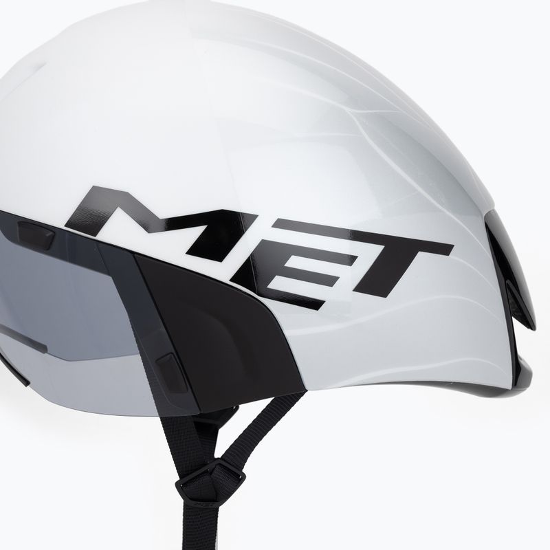 Шолом велосипедний MET Codatronica white/silver matt glossy 7