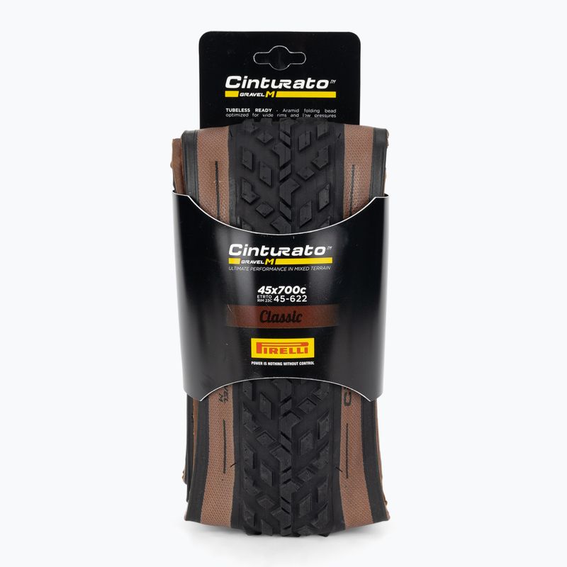 Шина велосипедна Pirelli Cinturato Gravel Mixed TLR Classic 700 x 40C black/brown 2