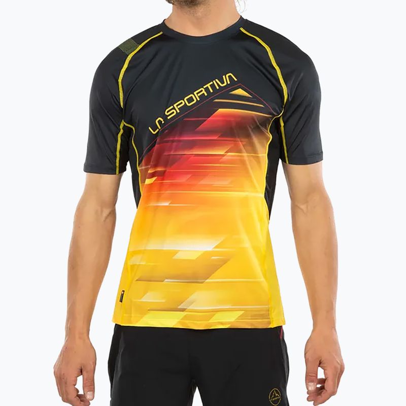 Футболка для бігу чоловіча LaSportiva Wave жовто-чорна P42999100 3