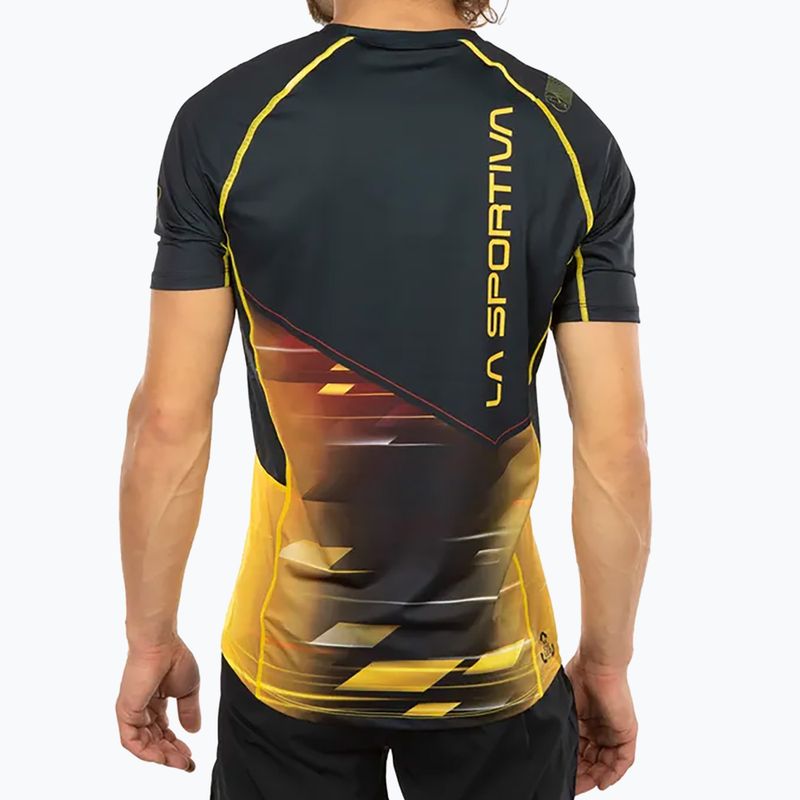 Футболка для бігу чоловіча LaSportiva Wave жовто-чорна P42999100 4