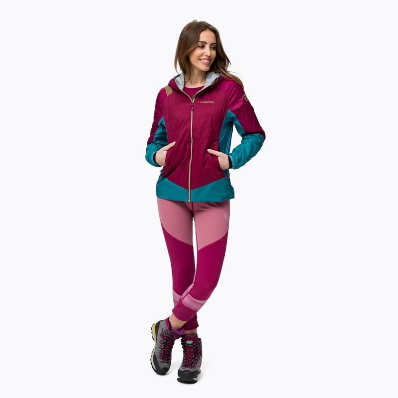 Гібридна куртка жіноча La Sportiva Across Primaloft бордово-блакитна Q36502624 2