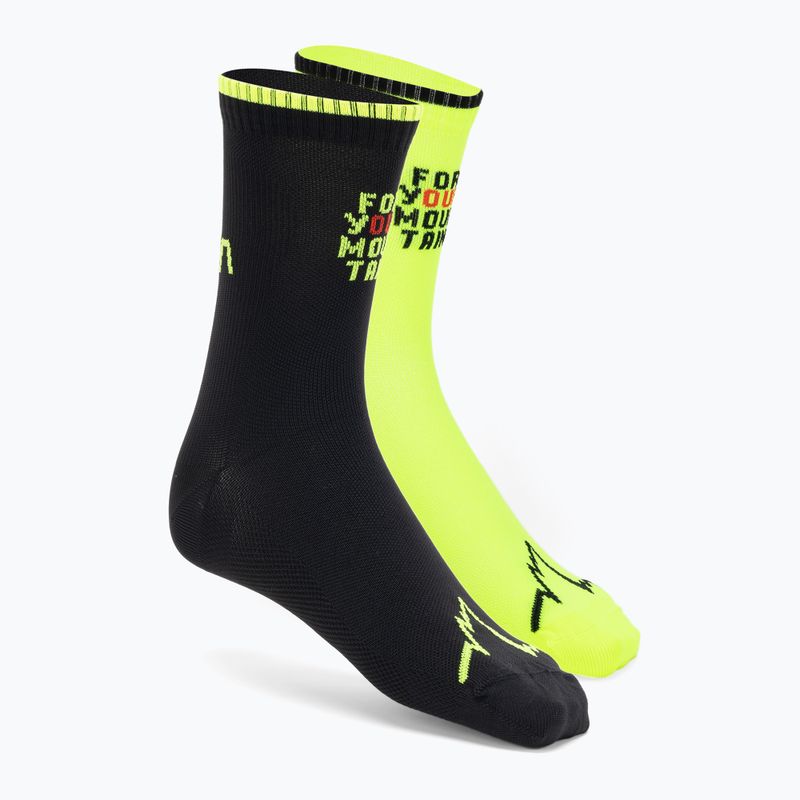 Шкарпетки для бігу LaSportiva For Your Mountain жовто-чорні 69R999720