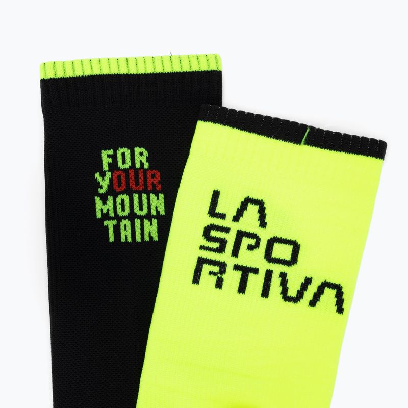 Шкарпетки для бігу LaSportiva For Your Mountain жовто-чорні 69R999720 4