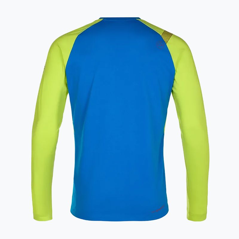 Лонгслів для скелелазіння чоловічий La Sportiva Stripe Cube Long Sleeve electric blue/lime punch 2