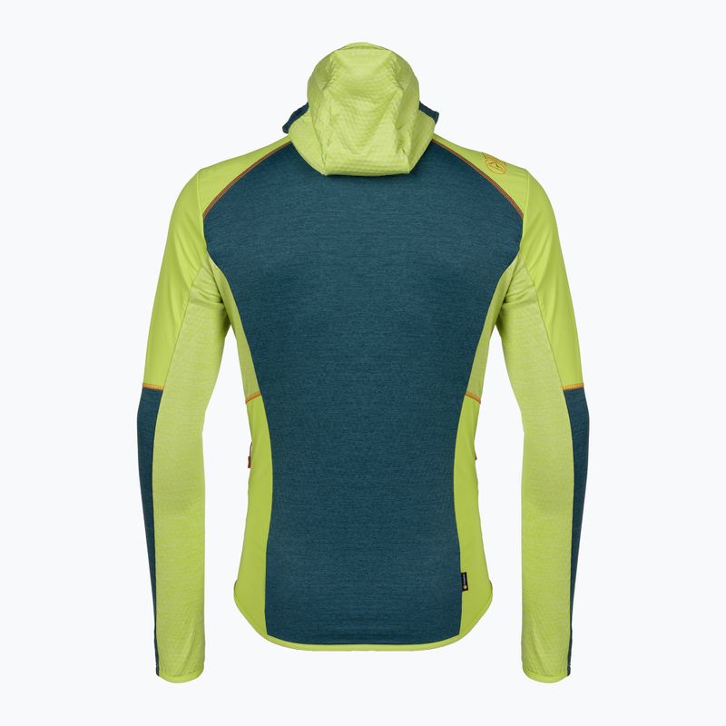 Кофта трекінгова чоловіча LaSportiva Existence Hoody синьо-зелена P53639729 2