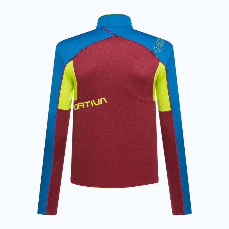 Кофта трекінгова чоловіча La Sportiva Elements sangria/electric blue 2