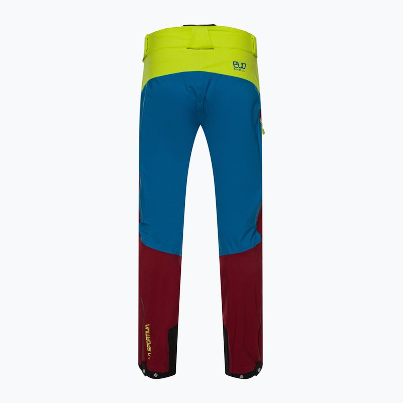 Штани туристичні з мембраною чоловічі La Sportiva Crizzle EVO Shell sangria/electric blue 2