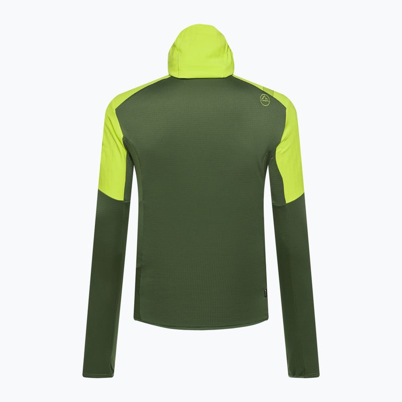Кофта трекінгова чоловіча La Sportiva Session Tech Hoody forest/lime punch 7
