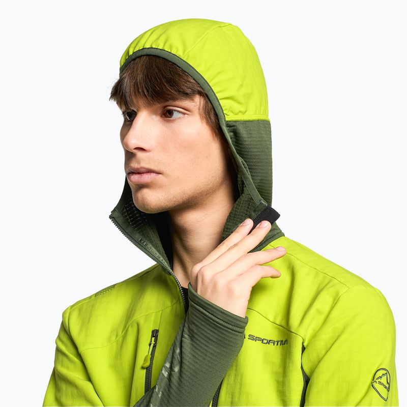Кофта трекінгова чоловіча La Sportiva Session Tech Hoody forest/lime punch 4