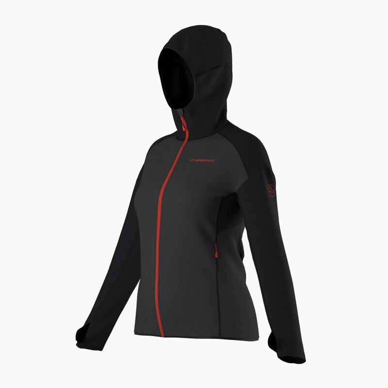 Кофта трекінгова жіноча La Sportiva Upendo Hoody carbon/cherry tomato 5