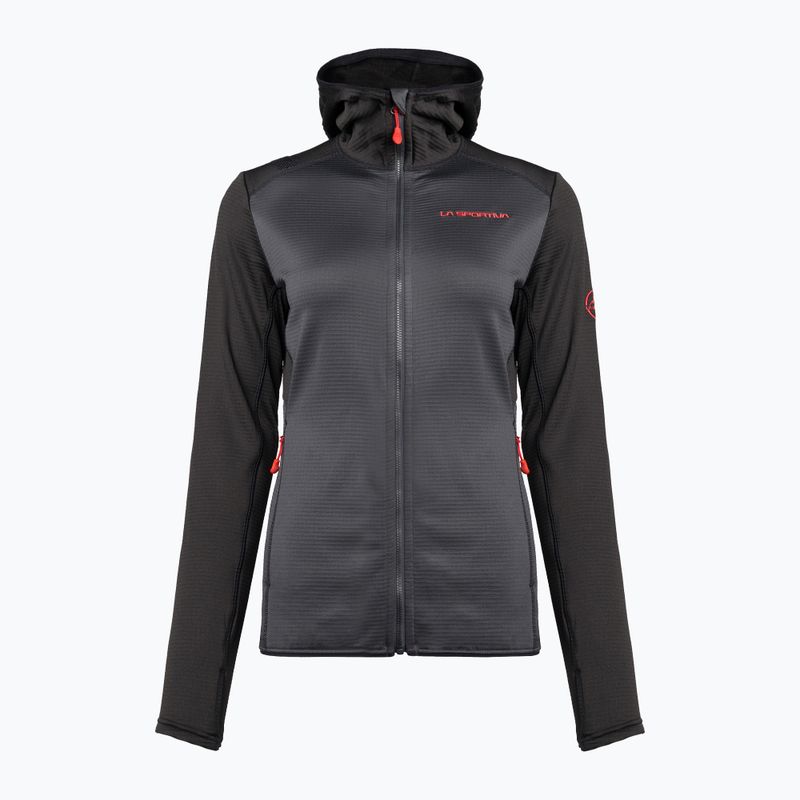 Кофта трекінгова жіноча La Sportiva Upendo Hoody carbon/cherry tomato
