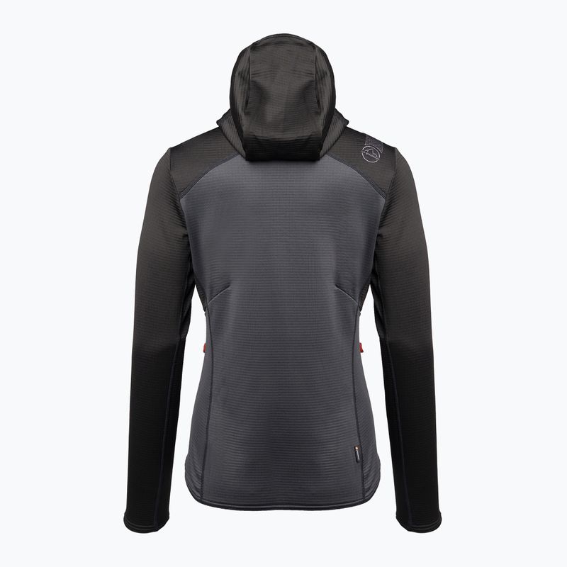 Кофта трекінгова жіноча La Sportiva Upendo Hoody carbon/cherry tomato 2
