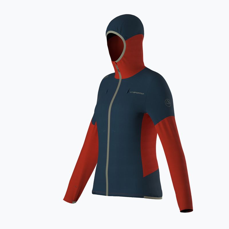 Кофта трекінгова жіноча La Sportiva Session Tech Hoody storm blue/cherry tomato 5