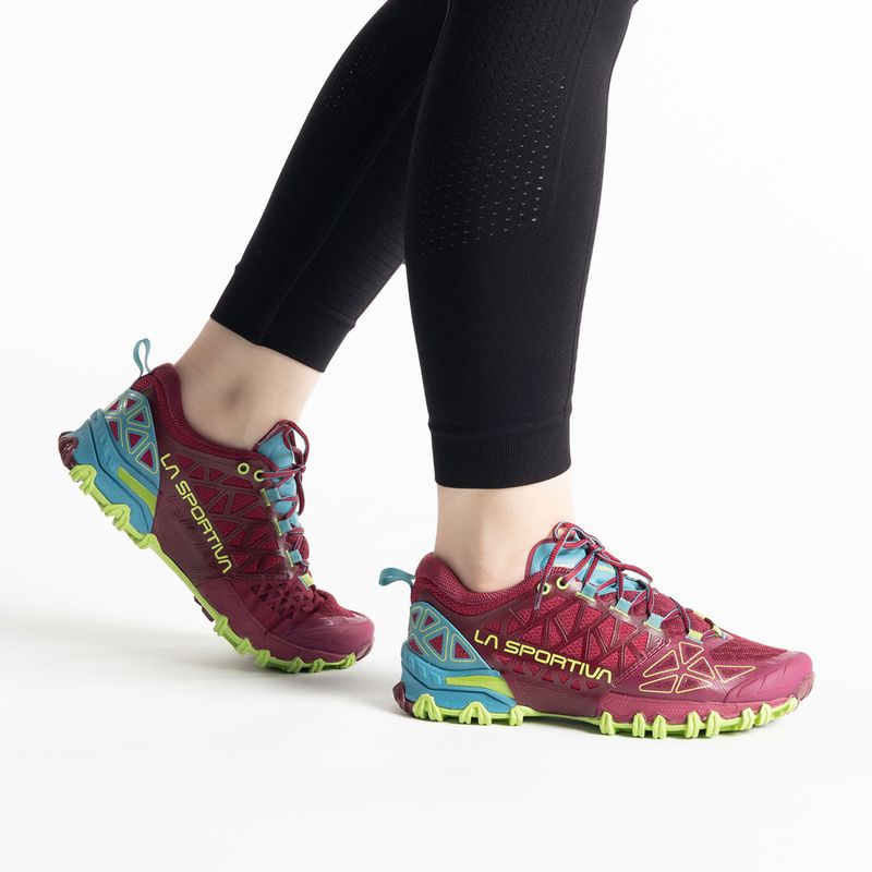Кросівки для бігу жіночі La Sportiva Bushido II бордово-блакитні 36T502624 2