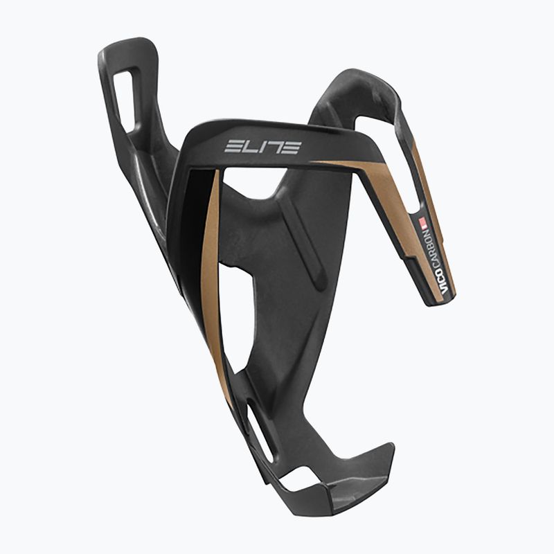 Елітний кошик для бідонів Vico Carbon матовий/золотий з графічним малюнком