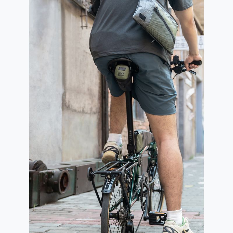 Сумка велосипедна під сідло Rockbros 30130092001 Ecological Saddle Bag WP Compact black/green 4
