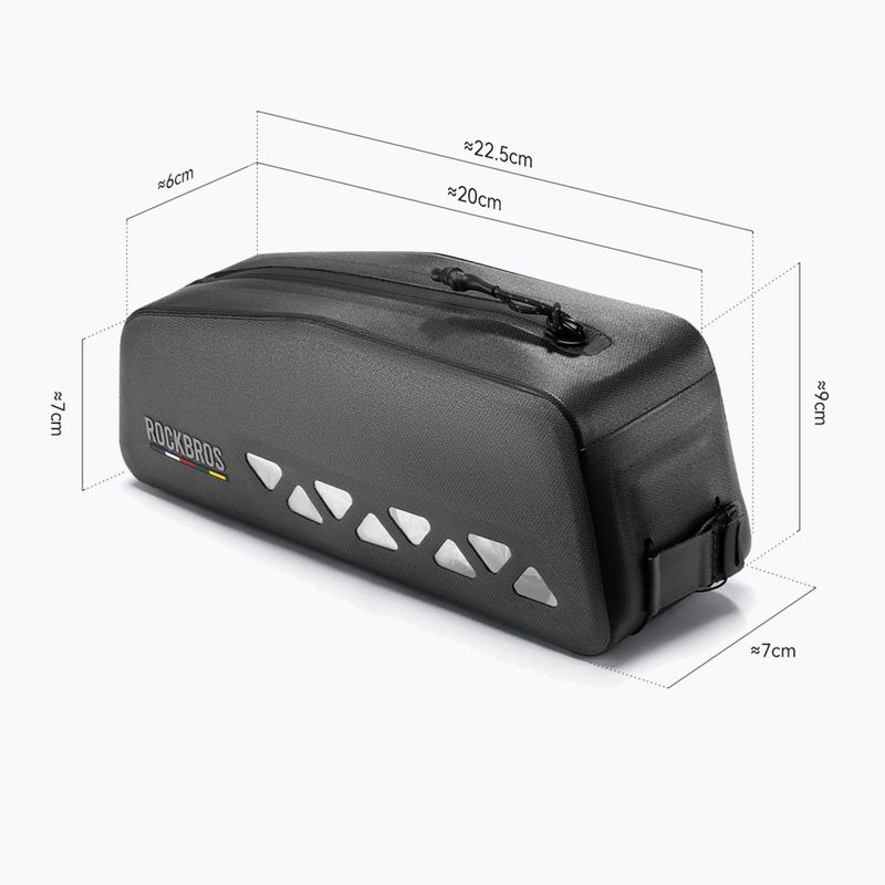 Сумка велосипедна на раму Rockbros 30120129 Road to Sky Top Tube Bag black 2