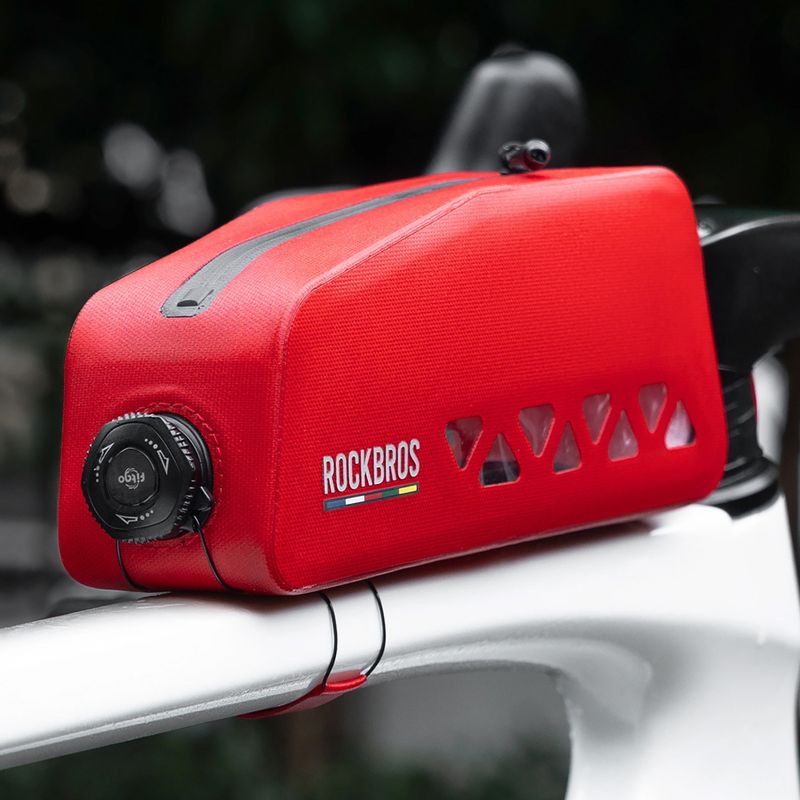 Сумка велосипедна на раму Rockbros 30120129 Road to Sky Top Tube Bag red 2